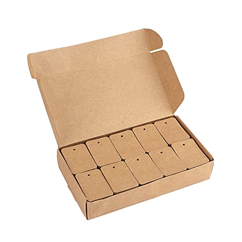 jijAcraft Kraftpapier Anhänger Etiketten Preisschilder 35mm*50mm, für Kunsthandwerk Partygeschenke, 1000 Stück, Braun von jijAcraft