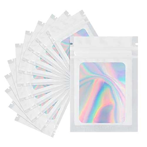 jijAcraft 100 Stück Mylar-Beutel, Weiß Zip-Beutel Wiederverschließbare Beutel mit Frontfenster für kleine Unternehmen, Mylar Beutel zum Aufbewahren von Süßigkeiten, Keksen, Schmuck (10.5 x 15cm) jijAcraft 100 Stück Mylar-Beutel, Weiß Zip-Beutel Wiederverschließbare Beutel mit Frontfenster für kleine Unternehmen, Mylar Beutel zum Aufbewahren von Süßigkeiten, Keksen, Schmuck (10.5 x 15cm) von jijAcraft