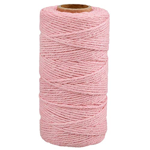 jijAcraft 100M Rosa Baumwollschnur Schnur, Baumwollschnur 2mm, Rosa Baumwoll-Garn, Bastelschnur Dekokordel ideal für DIY, Valentinstag Geschenkverpacken, Heimarbeiten Basteln und Dekorieren jijAcraft 100M Rosa Baumwollschnur Schnur, Baumwollschnur 2mm, Rosa Baumwoll-Garn, Bastelschnur Dekokordel ideal für DIY, Valentinstag Geschenkverpacken, Heimarbeiten Basteln und Dekorieren von jijAcraft