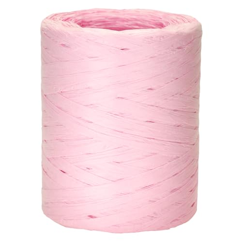 jijAcraft 200m Raffiabast Papierband Rosa, Natur Papier Bänder, Bast Raffia Rosa Papier Packschnur für Geschenkverpackung, Weben, Dekoration und Blumensträußen jijAcraft 200m Raffiabast Papierband Rosa, Natur Papier Bänder, Bast Raffia Rosa Papier Packschnur für Geschenkverpackung, Weben, Dekoration und Blumensträußen von jijAcraft