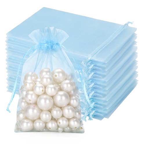 jijAcraft Babyblau Organzasäckchen 10x15cm: Geschenksäckchen mit Zugban Transparent Schmucksäckchen 100 Stück Organza Beutel Hochzeit zum Befüllen Geschenk Bonbon jijAcraft Babyblau Organzasäckchen 10x15cm: Geschenksäckchen mit Zugban Transparent Schmucksäckchen 100 Stück Organza Beutel Hochzeit zum Befüllen Geschenk Bonbon von jijAcraft
