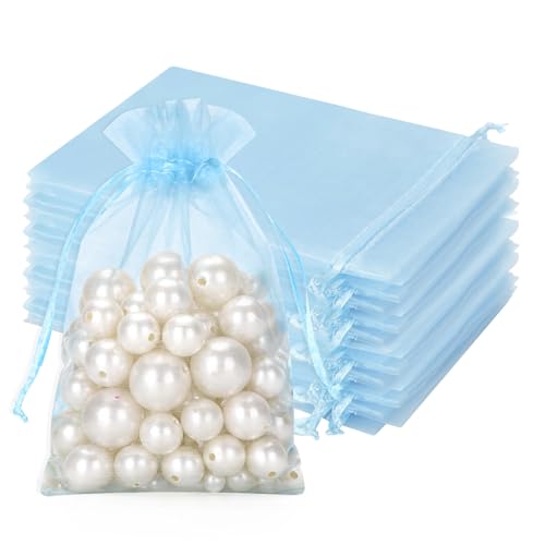 jijAcraft Babyblau Organzasäckchen 10x15cm: Geschenksäckchen mit Zugban Transparent Schmucksäckchen 50 Stück Organza Beutel Hochzeit zum Befüllen Geschenk Bonbon jijAcraft Babyblau Organzasäckchen 10x15cm: Geschenksäckchen mit Zugban Transparent Schmucksäckchen 50 Stück Organza Beutel Hochzeit zum Befüllen Geschenk Bonbon von jijAcraft