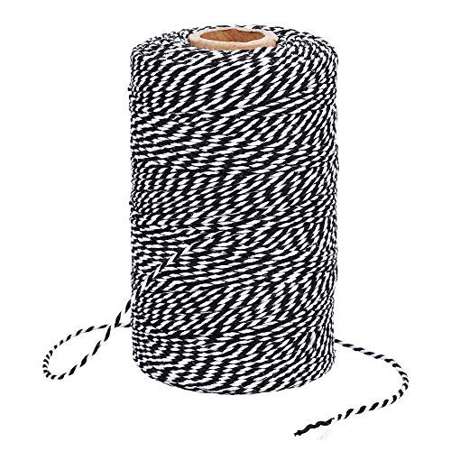 jijAcraft Bäcker Bindfäden, 200m Baumwolle Schnur, 2MM Bastelschnur Dekokordel Schnur zum für DIY, Handwerk, Geschenke Verpacken, Gartenarbeit von jijAcraft