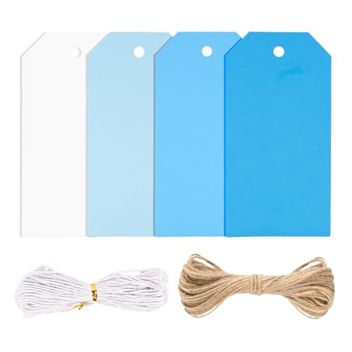jijAcraft Blau Papier Geschenkanhänger Blanko: 5 x 10cm Kraftpapier Anhänger 120 Stück Papier Etiketten zum Beschriften Geschenkanhänger Tags mit Loch und Schnur für Party Geschenk jijAcraft Blau Papier Geschenkanhänger Blanko: 5 x 10cm Kraftpapier Anhänger 120 Stück Papier Etiketten zum Beschriften Geschenkanhänger Tags mit Loch und Schnur für Party Geschenk von jijAcraft