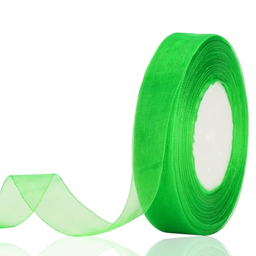 jijAcraft Organzaband Gras-Grün, 45M Organza Schleifenband Dekoband, 20mm Transparentes Chiffonband Geschenkband für Kuchen Geschenkverpackung, Hochzeit, Weihnachten, Taufe jijAcraft Organzaband Gras-Grün, 45M Organza Schleifenband Dekoband, 20mm Transparentes Chiffonband Geschenkband für Kuchen Geschenkverpackung, Hochzeit, Weihnachten, Taufe von jijAcraft