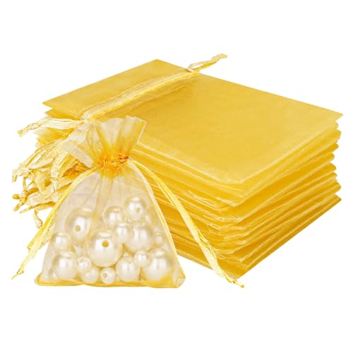 jijAcraft Organzasäckchen Klein Hochzeit Gold Organza Beutel 7 * 9CM, 50 Stück mit Kordelzug, Bonbons Geschenk Schmuckbeutel, Geschenktüten für Hochzeiten jijAcraft Organzasäckchen Klein Hochzeit Gold Organza Beutel 7 * 9CM, 50 Stück mit Kordelzug, Bonbons Geschenk Schmuckbeutel, Geschenktüten für Hochzeiten von jijAcraft