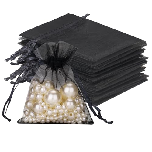 jijAcraft Organzasäckchen Klein Hochzeit Schwarz Organza Beutel 7 * 9CM, 50 Stück mit Kordelzug, Bonbons Geschenk Schmuckbeutel, Geschenktüten für Hochzeiten jijAcraft Organzasäckchen Klein Hochzeit Schwarz Organza Beutel 7 * 9CM, 50 Stück mit Kordelzug, Bonbons Geschenk Schmuckbeutel, Geschenktüten für Hochzeiten von jijAcraft