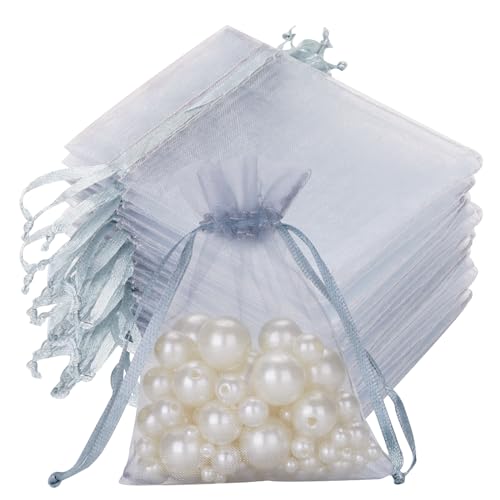 jijAcraft Organzasäckchen Klein Hochzeit Silbergrau Organza Beutel 7 * 9CM, 50 Stück mit Kordelzug, Bonbons Geschenk Schmuckbeutel, Geschenktüten für Hochzeiten jijAcraft Organzasäckchen Klein Hochzeit Silbergrau Organza Beutel 7 * 9CM, 50 Stück mit Kordelzug, Bonbons Geschenk Schmuckbeutel, Geschenktüten für Hochzeiten von jijAcraft