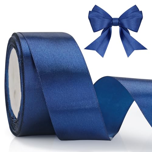 jijAcraft Satinband Blau 40mm Schleifenband Dekoration Hochzeit Weihnachten, 22m Dekoband Blau, Blau Geschenkband Stoffband für Weihnachten, Taufe, Hochzeit, Geschenkverpackung jijAcraft Satinband Blau 40mm Schleifenband Dekoration Hochzeit Weihnachten, 22m Dekoband Blau, Blau Geschenkband Stoffband für Weihnachten, Taufe, Hochzeit, Geschenkverpackung von jijAcraft