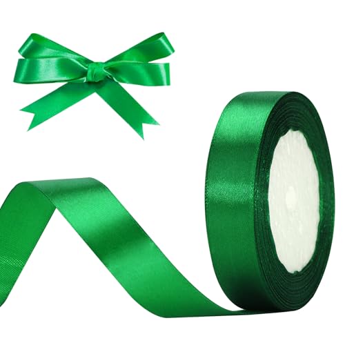 JijAcraft Satinband Grün 20mm 22m Schleifenband für Dekoration, Hochzeit, Weihnachten, Taufe, Geschenkverpackung - Stoffband, Geschenkband, Dekoband JijAcraft Satinband Grün 20mm 22m Schleifenband für Dekoration, Hochzeit, Weihnachten, Taufe, Geschenkverpackung - Stoffband, Geschenkband, Dekoband von jijAcraft