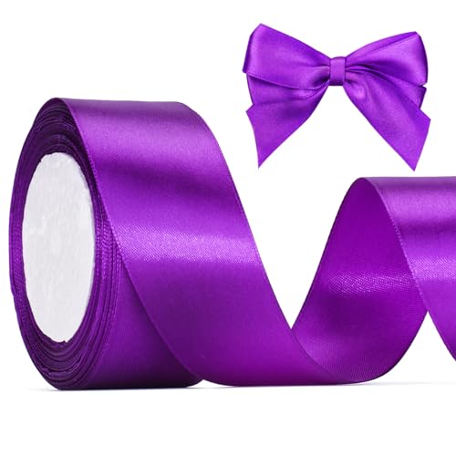 JijAcraft Satinband Lila 40mm Schleifenband Dekoration für Hochzeit, Weihnachten, Taufe - 22m Dekoband, Geschenkband für Geschenkverpackung JijAcraft Satinband Lila 40mm Schleifenband Dekoration für Hochzeit, Weihnachten, Taufe - 22m Dekoband, Geschenkband für Geschenkverpackung von jijAcraft