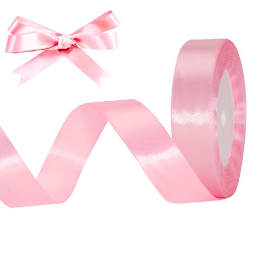 jijAcraft Satinband Rosa 20mm Schleifenband Dekoration Hochzeit Weihnachten, 22m Geschenkband Rosa Dekoband für Weihnachten, Taufe, Hochzeit, Geschenkverpackung jijAcraft Satinband Rosa 20mm Schleifenband Dekoration Hochzeit Weihnachten, 22m Geschenkband Rosa Dekoband für Weihnachten, Taufe, Hochzeit, Geschenkverpackung von jijAcraft
