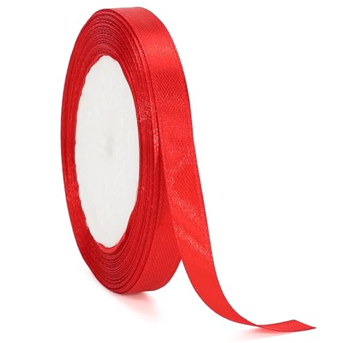 jijAcraft Satinband Rot 10mm Schleifenband Dekoration Hochzeit Weihnachten, 22m Dekoband Rote, Geschenkband Rote Dekoband für Weihnachten, Taufe, Hochzeit, Geschenkverpackung jijAcraft Satinband Rot 10mm Schleifenband Dekoration Hochzeit Weihnachten, 22m Dekoband Rote, Geschenkband Rote Dekoband für Weihnachten, Taufe, Hochzeit, Geschenkverpackung von jijAcraft