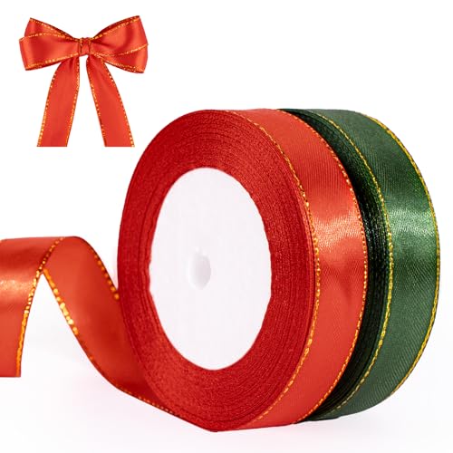 jijAcraft Satinband 20mm, Rot und Grün Schleifenband Phnom Penh, 44m Geschenkband Stoffband Dekoband für Weihnachten, Basteln Dekoration und Geschenkverpackung jijAcraft Satinband 20mm, Rot und Grün Schleifenband Phnom Penh, 44m Geschenkband Stoffband Dekoband für Weihnachten, Basteln Dekoration und Geschenkverpackung von jijAcraft