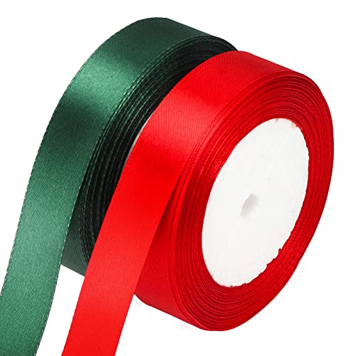 jijAcraft Satinband Weihnachten Rot und Grün, 20mm Weihnachten Schleifenband, 44 Meters Geschenkband Weihnachten, Stoffband für Weihnachten, Taufe, Hochzeit, Dekoration und Geschenk jijAcraft Satinband Weihnachten Rot und Grün, 20mm Weihnachten Schleifenband, 44 Meters Geschenkband Weihnachten, Stoffband für Weihnachten, Taufe, Hochzeit, Dekoration und Geschenk von jijAcraft