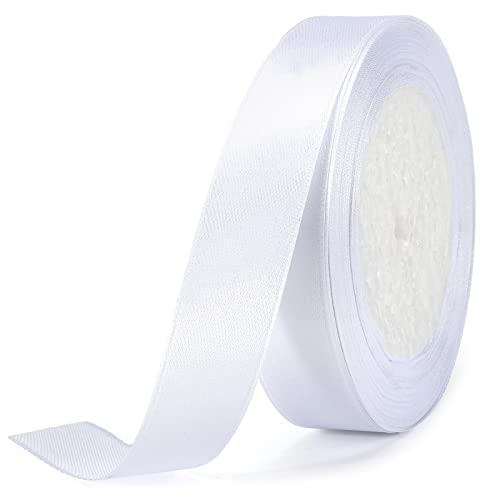 jijAcraft Satinband Weiß 20mm Schleifenband Dekoration Hochzeit Weihnachten, 22m Dekoband Weiss, Geschenkband Weiß Dekoband für Weihnachten, Taufe, Hochzeit, Geschenkverpackung jijAcraft Satinband Weiß 20mm Schleifenband Dekoration Hochzeit Weihnachten, 22m Dekoband Weiss, Geschenkband Weiß Dekoband für Weihnachten, Taufe, Hochzeit, Geschenkverpackung von jijAcraft