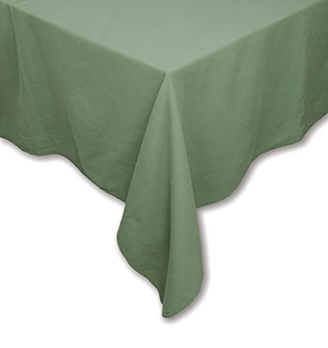 Tischdecke Tischwäsche Leinen-Optik Lissabon Uni einfarbig Tischtuch Verschiedene Größen/Farben (Salbeigrün, 160 x 160 cm) von jilda-tex