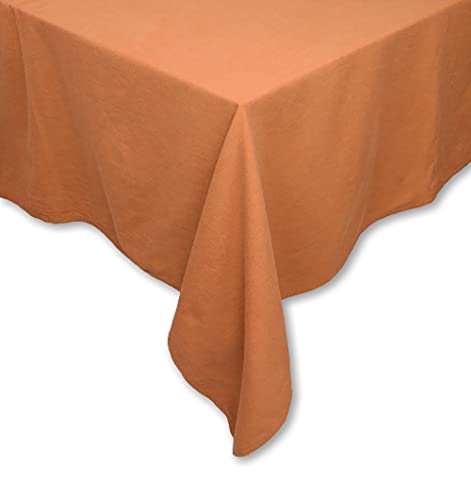 Tischdecke Tischwäsche Leinen-Optik Lissabon Uni einfarbig Tischtuch Verschiedene Größen/Farben (Terrakotta, 160 x 160 cm) von jilda-tex
