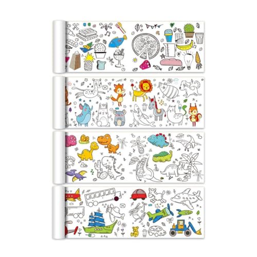 Zeichenrolle für Kinder, Malpapierrolle für Kinder, 305 x 34 cm, Papierrollen für Kleinkinder, Rolle von jileijar