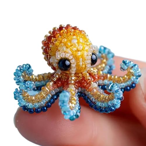 jileijar Octopus Perlenstickset, Anfängerfreundliche Kreatur Perlenstickerei-Kits, C-Perlenstickerei-Tiere dreidimensional jileijar Octopus Perlenstickset, Anfängerfreundliche Kreatur Perlenstickerei-Kits, C-Perlenstickerei-Tiere dreidimensional von jileijar