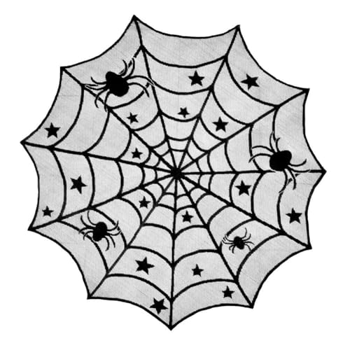 jileijar Spitze Gothic Halloween Tischdekoration, elegantes Overlay-Design für gruselige Akzente, Tischdecke für Halloween-Partys und Displays, Spitzenspinne, Spitze, Tischtisch, Spinne, Gothic jileijar Spitze Gothic Halloween Tischdekoration, elegantes Overlay-Design für gruselige Akzente, Tischdecke für Halloween-Partys und Displays, Spitzenspinne, Spitze, Tischtisch, Spinne, Gothic von jileijar