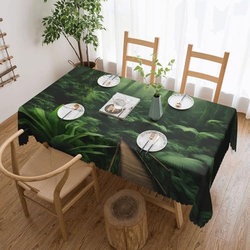 Quadratische Tischdecke mit tropischem Regenwald, geeignet für Couchtische, Küchen, Restaurants und Schreibtisch-Dekoration Quadratische Tischdecke mit tropischem Regenwald, geeignet für Couchtische, Küchen, Restaurants und Schreibtisch-Dekoration von jingong