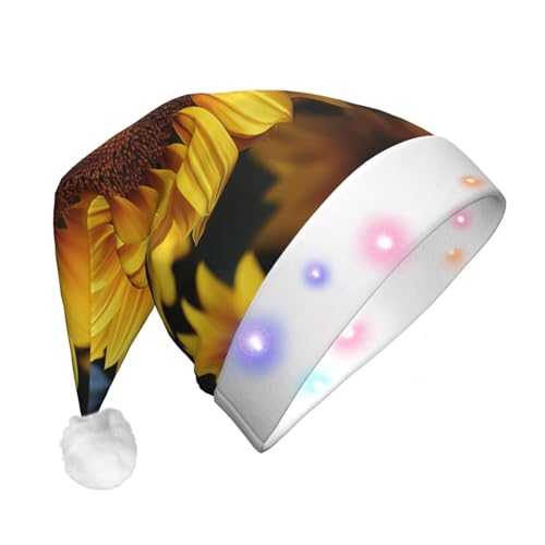 jingong Abstrakte Sonnenblumen-Weihnachtsmannmützen für Erwachsene, Unisex, Weihnachtsmannmütze mit Flanell, Weihnachtsmannmützen für Urlaubskostümpartys jingong Abstrakte Sonnenblumen-Weihnachtsmannmützen für Erwachsene, Unisex, Weihnachtsmannmütze mit Flanell, Weihnachtsmannmützen für Urlaubskostümpartys von jingong