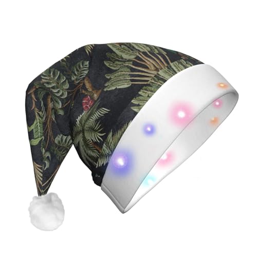 jingong Aquarell Kaktus Weihnachtsmannmützen Erwachsene Unisex Weihnachten Nikolausmütze mit Flanell Nikolausmützen für Urlaub Kostüm Partys von jingong
