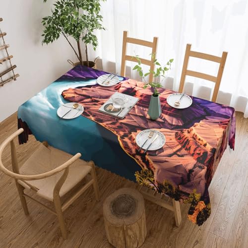 jingong Beauty Grand Canyon quadratische Tischdecke, geeignet für Couchtische, Küchen, Restaurants und Schreibtisch-Dekoration von jingong
