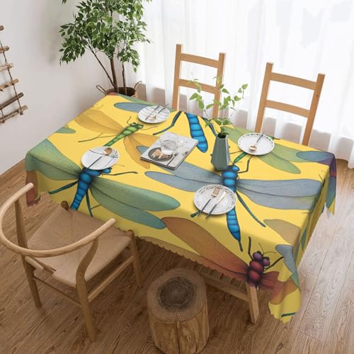 jingong Bunte quadratische Tischdecke mit Libellen, geeignet für Couchtische, Küchen, Restaurants und Schreibtisch-Dekoration jingong Bunte quadratische Tischdecke mit Libellen, geeignet für Couchtische, Küchen, Restaurants und Schreibtisch-Dekoration von jingong