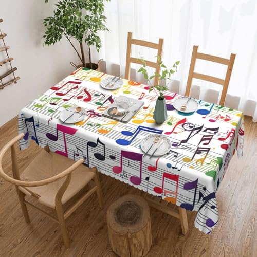 jingong Bunte quadratische Tischdecke mit Musiknoten, geeignet für Couchtische, Küchen, Restaurants und Schreibtisch-Dekoration jingong Bunte quadratische Tischdecke mit Musiknoten, geeignet für Couchtische, Küchen, Restaurants und Schreibtisch-Dekoration von jingong