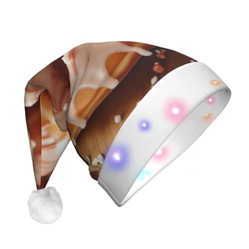 jingong Donuts Nikolausmützen Erwachsene, Unisex Weihnachten Nikolausmütze mit Flanell, Nikolausmützen für Urlaub Kostüm Partys jingong Donuts Nikolausmützen Erwachsene, Unisex Weihnachten Nikolausmütze mit Flanell, Nikolausmützen für Urlaub Kostüm Partys von jingong