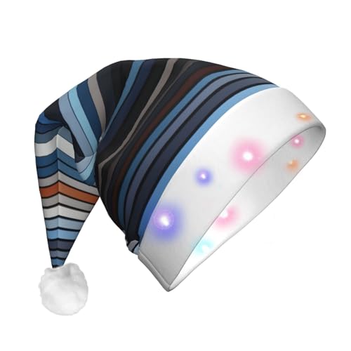 jingong Gestreifte Nikolausmützen Erwachsene, Unisex Weihnachten Nikolausmütze mit Flanell, Nikolausmützen für Urlaub Kostüm Partys jingong Gestreifte Nikolausmützen Erwachsene, Unisex Weihnachten Nikolausmütze mit Flanell, Nikolausmützen für Urlaub Kostüm Partys von jingong