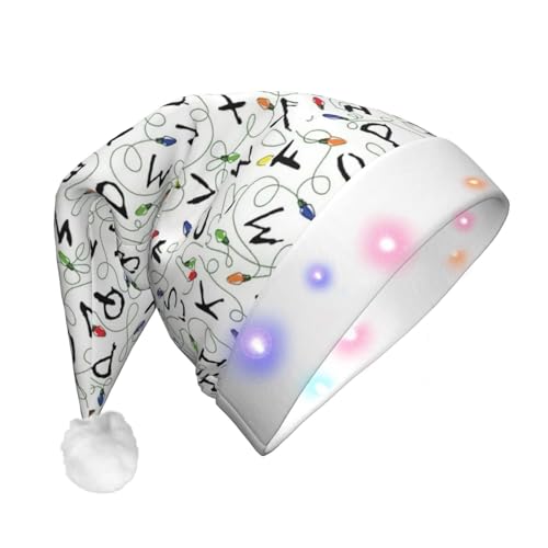 jingong Gestreifte und leichte Weihnachtsmannmützen für Erwachsene, Unisex, Weihnachtsmannmütze mit Flanell, Weihnachtsmannmützen für Urlaubskostümpartys jingong Gestreifte und leichte Weihnachtsmannmützen für Erwachsene, Unisex, Weihnachtsmannmütze mit Flanell, Weihnachtsmannmützen für Urlaubskostümpartys von jingong