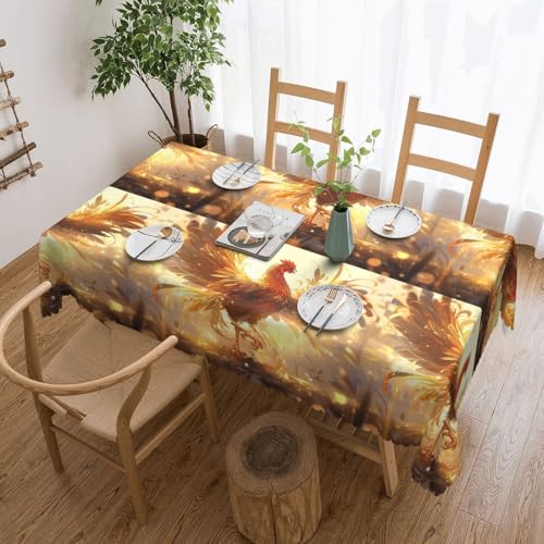 jingong Glänzende Tischdecke mit Hahn, quadratisch, geeignet für Couchtische, Küchen, Restaurants und Schreibtisch-Dekoration jingong Glänzende Tischdecke mit Hahn, quadratisch, geeignet für Couchtische, Küchen, Restaurants und Schreibtisch-Dekoration von jingong