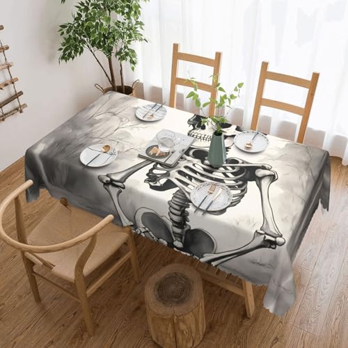 jingong Interessante quadratische Skelett-Tischdecke, geeignet für Couchtische, Küchen, Restaurants und Schreibtisch-Dekoration jingong Interessante quadratische Skelett-Tischdecke, geeignet für Couchtische, Küchen, Restaurants und Schreibtisch-Dekoration von jingong