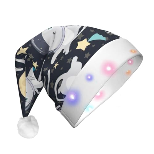 jingong Lustige Katzen-Astronauten-Weihnachtsmannmütze, Unisex, Weihnachtsmannmütze mit Flanell, Weihnachtsmannmützen für Urlaub, Kostümpartys jingong Lustige Katzen-Astronauten-Weihnachtsmannmütze, Unisex, Weihnachtsmannmütze mit Flanell, Weihnachtsmannmützen für Urlaub, Kostümpartys von jingong