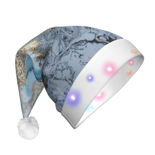 jingong Marmor Nikolausmützen Erwachsene Unisex Weihnachten Nikolausmütze mit Flanell Nikolausmützen für Urlaub Kostüm Partys jingong Marmor Nikolausmützen Erwachsene Unisex Weihnachten Nikolausmütze mit Flanell Nikolausmützen für Urlaub Kostüm Partys von jingong