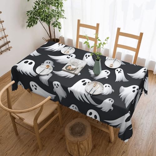 jingong Niedliche Tischdecke mit weißem Geister-Halloween-Muster, 1 quadratisch, passend für Couchtische, Küchen, Restaurants und Schreibtisch-Dekoration jingong Niedliche Tischdecke mit weißem Geister-Halloween-Muster, 1 quadratisch, passend für Couchtische, Küchen, Restaurants und Schreibtisch-Dekoration von jingong