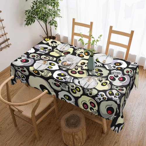jingong Quadratische Halloween-Tischdecke mit Totenkopf-Motiv, geeignet für Couchtische, Küchen, Restaurants und Schreibtisch-Dekoration jingong Quadratische Halloween-Tischdecke mit Totenkopf-Motiv, geeignet für Couchtische, Küchen, Restaurants und Schreibtisch-Dekoration von jingong