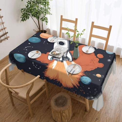 jingong Quadratische Tischdecke "Rocket in Space", geeignet für Couchtische, Küchen, Restaurants und Schreibtisch-Dekoration jingong Quadratische Tischdecke "Rocket in Space", geeignet für Couchtische, Küchen, Restaurants und Schreibtisch-Dekoration von jingong