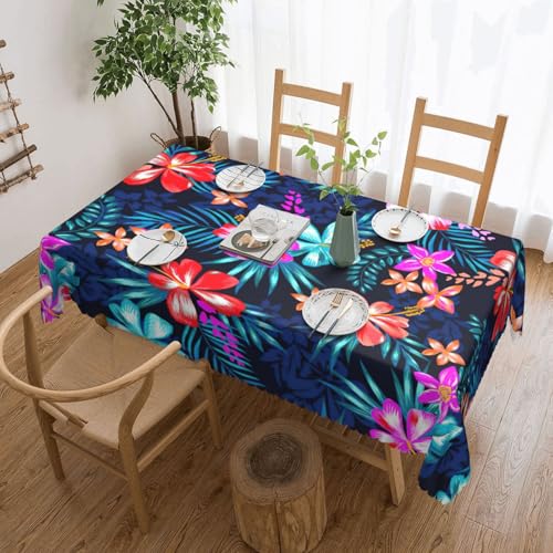 jingong Quadratische Tischdecke mit Blumenmuster, geeignet für Couchtische, Küchen, Restaurants und Schreibtisch-Dekoration von jingong