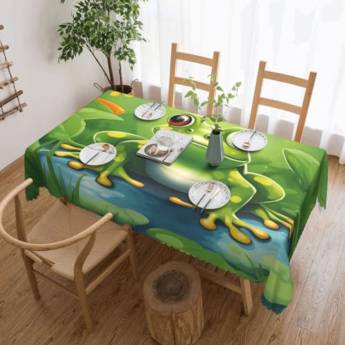 jingong Quadratische Tischdecke mit Cartoon-Frosch, geeignet für Couchtische, Küchen, Restaurants und Schreibtisch-Dekoration jingong Quadratische Tischdecke mit Cartoon-Frosch, geeignet für Couchtische, Küchen, Restaurants und Schreibtisch-Dekoration von jingong