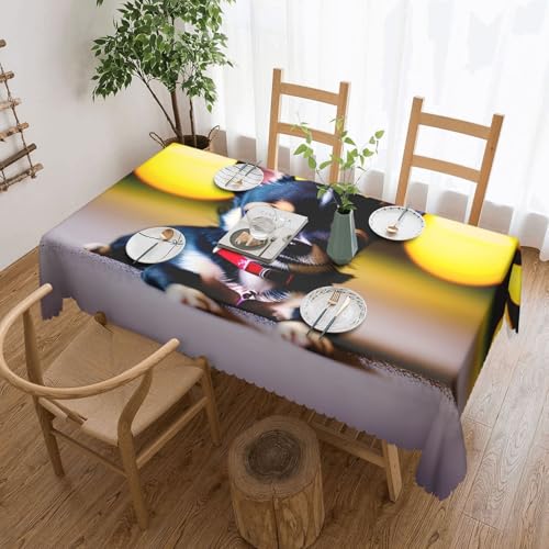 jingong Quadratische Tischdecke mit Chihuahua-Motiv, geeignet für Couchtische, Küchen, Restaurants und Schreibtisch-Dekoration jingong Quadratische Tischdecke mit Chihuahua-Motiv, geeignet für Couchtische, Küchen, Restaurants und Schreibtisch-Dekoration von jingong
