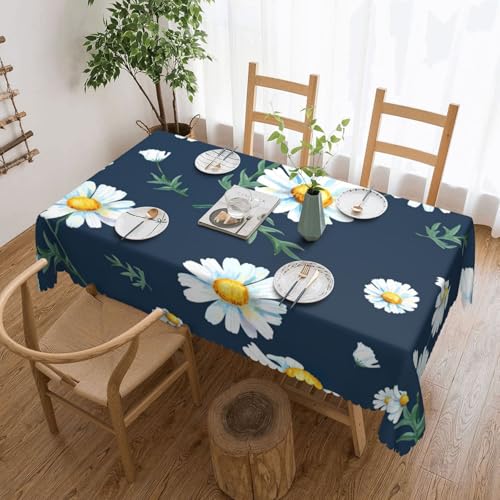 jingong Quadratische Tischdecke mit Gänseblümchen-Motiv, geeignet für Couchtische, Küchen, Restaurants und Schreibtisch-Dekoration jingong Quadratische Tischdecke mit Gänseblümchen-Motiv, geeignet für Couchtische, Küchen, Restaurants und Schreibtisch-Dekoration von jingong