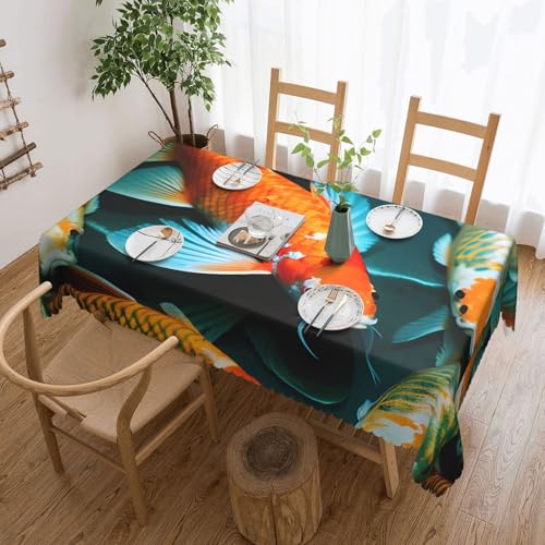 jingong Quadratische Tischdecke mit HD-Koi-Fisch, geeignet für Couchtische, Küchen, Restaurants und Schreibtisch-Dekoration jingong Quadratische Tischdecke mit HD-Koi-Fisch, geeignet für Couchtische, Küchen, Restaurants und Schreibtisch-Dekoration von jingong