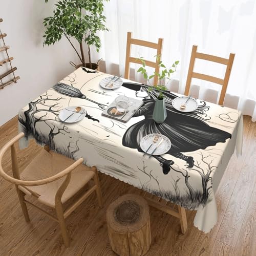 jingong Quadratische Tischdecke mit Halloween-Hexe, geeignet für Couchtische, Küchen, Restaurants und Schreibtisch-Dekoration jingong Quadratische Tischdecke mit Halloween-Hexe, geeignet für Couchtische, Küchen, Restaurants und Schreibtisch-Dekoration von jingong