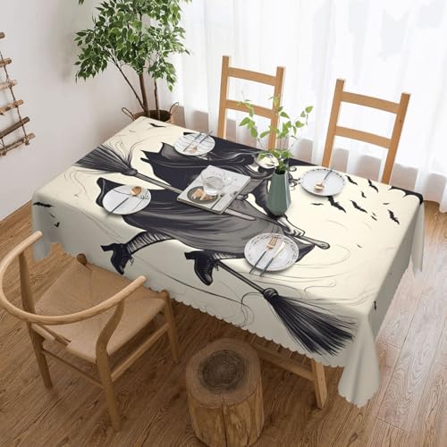 jingong Quadratische Tischdecke mit Halloween-Hexe, passend für Couchtische, Küchen, Restaurants und Schreibtisch-Dekoration jingong Quadratische Tischdecke mit Halloween-Hexe, passend für Couchtische, Küchen, Restaurants und Schreibtisch-Dekoration von jingong