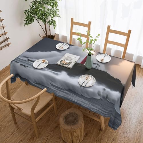 jingong Quadratische Tischdecke mit Leuchtturm im Sturm, geeignet für Couchtische, Küchen, Restaurants und Schreibtisch-Dekoration jingong Quadratische Tischdecke mit Leuchtturm im Sturm, geeignet für Couchtische, Küchen, Restaurants und Schreibtisch-Dekoration von jingong