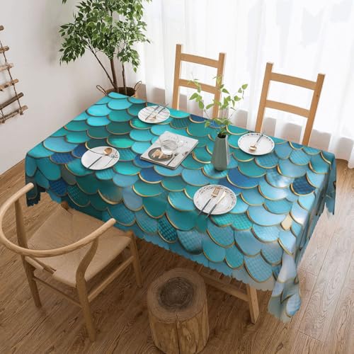 jingong Quadratische Tischdecke mit Meerjungfrauenschuppe, geeignet für Couchtische, Küchen, Restaurants und Schreibtisch-Dekoration jingong Quadratische Tischdecke mit Meerjungfrauenschuppe, geeignet für Couchtische, Küchen, Restaurants und Schreibtisch-Dekoration von jingong